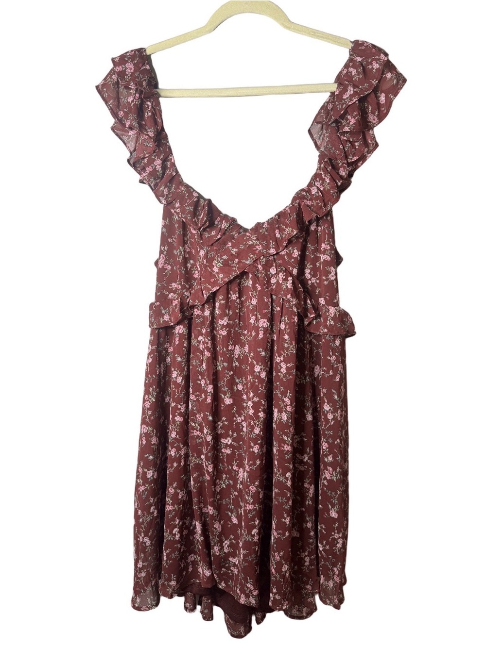 Altar'd State NEW Gina Floral Mini Dress Summer Flowy Size XL